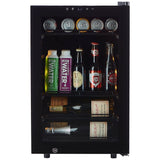 Smith & Hanks 80 Can Freestanding Beverage Cooler with Rimless Tinted Glass and Lock