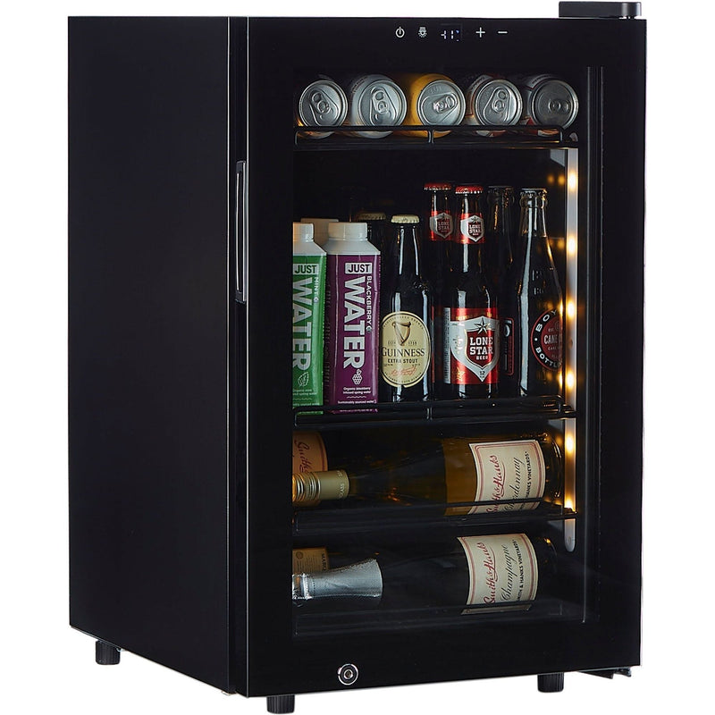 Smith & Hanks 80 Can Freestanding Beverage Cooler with Rimless Tinted Glass and Lock