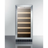 Summit 15 in. Wide, 23 Bottle Capacity Wine Cooler - ALWC15