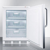 Summit 24 In. Wide Built-In All-Freezer with 3.5 cu. ft. Capacity, Right Hinge, Manual Defrost, Approved for Medical Use, Adjustable Thermostat - VT65ML7BISS