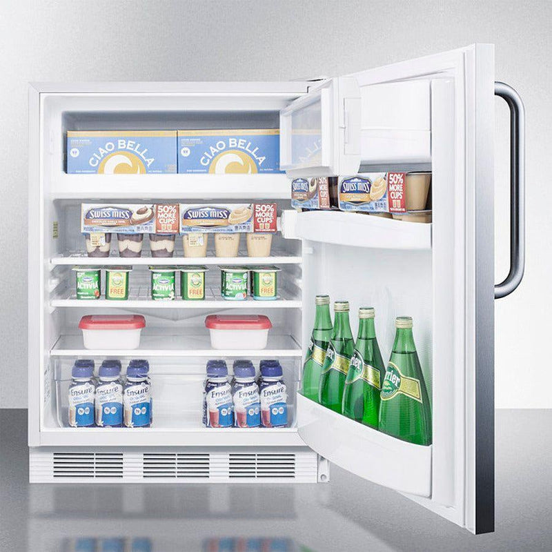 Summit 24 in. Wide Built-In Refrigerator-Freezer - CT66LWBISSTB