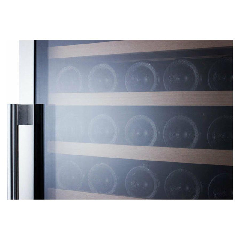 Summit 24 in. Wide Wine Cellar with 171 Bottles Bottle Capacity, Right Hinge, Glass Door, With Lock, 15 Extension Wine Racks, Digital Control, LED Light, Compressor Cooling, Star-K Certification, Automatic Defrost, Digital Thermostat - SWC1926