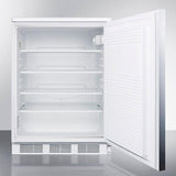 Summit 24 Inch All-Refrigerator with 5.5 Cu. Ft. Capacity, Adjustable Shelves, Deep Shelf Space - FF7LWBISS