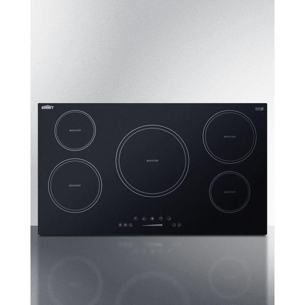 Summit 36 in. Wide 208-240V 5-Zone Induction Cooktop with 5 Elements, Hot Surface Indicator, ADA Compliant, Induction Technology, Child Lock, Safety Shut-Off Control - SINC5B36B