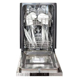 ZLINE 18 in. Top Control Dishwasher In Black Matte Stainless Steel Tub and Modern Style Handle DW-BLM-H-18