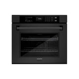 ZLINE 30 in. Professional True Convection Single Wall Oven with Air Fry and Self Clean in Black Stainless Steel WASB-30