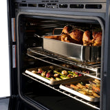 ZLINE 30 in. Professional True Convection Single Wall Oven with Air Fry and Self Clean in Black Stainless Steel WASB-30